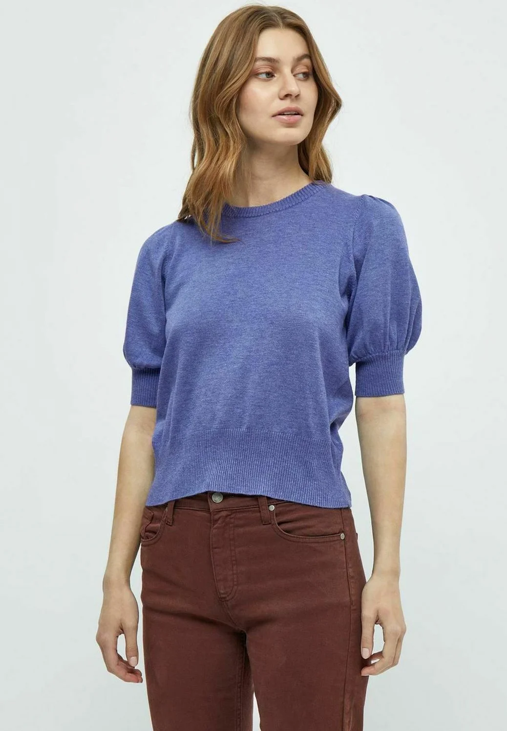 Minus Liva- T-Shirt Basic - Iris Bloom Purple Melange 3 Minus Liva- T-Shirt Basic - Iris Bloom Purple Melange