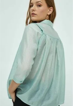 Minus Aneda 3/4 Sleeve- Overhemdblouse - Aqua Haze Blue -Minus Winkel 5beb65ac59e84674af16cec1751a3a4d