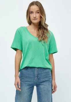 Minus Leti V-Neck Tee - T-Shirt Basic - Island Green