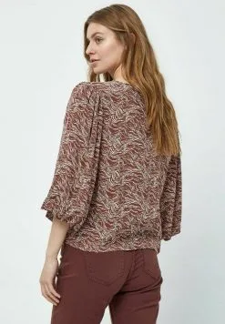 Minus Lavena Balloon 3/4 Sleeve - Blouse - P Dark Cinnamon Pr -Minus Winkel 5e98f4c821134dfa9450a31bbd880db8