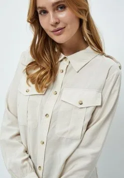 Minus Freyalina - Overhemdblouse - Light Birch -Minus Winkel 61b5b71aa2bf4b339f8ad6d40bb375d0