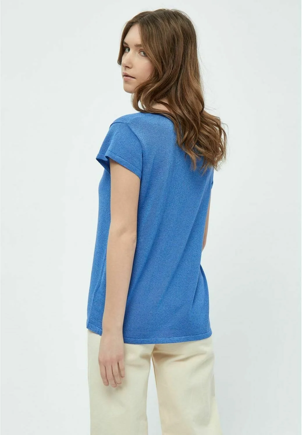 Minus Carlina - T-Shirt Basic - Regatta Blue Lurex 5 Minus Carlina - T-Shirt Basic - Regatta Blue Lurex - Afbeelding 3
