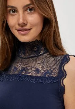 Minus Vanessa High Neck - Top - Black Iris -Minus Winkel 6d5e8fa25a9047f690c07ce8b821bd94