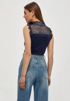 Minus Vanessa High Neck - Top - Black Iris -Minus Winkel 6d936641d1c94cf099ff399aec3167c1