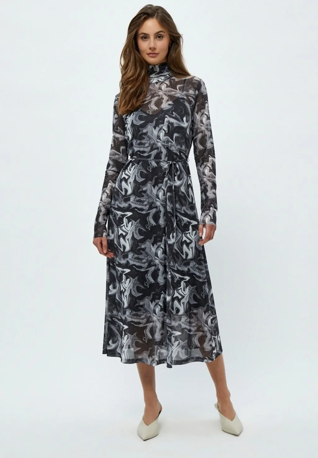 Minus Jurk - Black Swirl Print 3 Minus Jurk - Black Swirl Print
