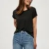 Minus Carlina- T-Shirt Basic - Black Lurex