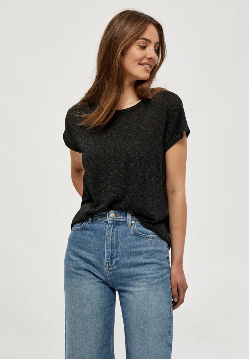 Minus Carlina- T-Shirt Basic - Black Lurex 3 Minus Carlina- T-Shirt Basic - Black Lurex