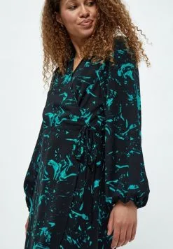Minus Selena Wrap - Jurk - Ocean Green Swirl -Minus Winkel 76d04f60661f47899cabfc7907525bb8