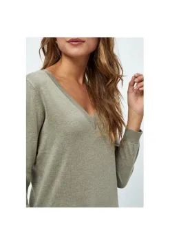 Minus Milla 3/4 Sleeve - Trui - Wood Smoke Melange -Minus Winkel 7865919f319d42cca9aeedae9ad96cc1