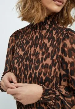 Minus Mia Smock- Jurk - Brown Leo Print -Minus Winkel 7b959fc5306e4ccb96c2b5a91afc654d