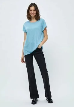 Minus Carlina- T-Shirt Basic - Pasific Blue Lurex -Minus Winkel 7cc68ca45c464d63943c3c95ad9eb9c8
