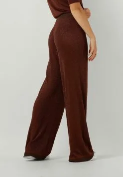 Minus Broeken Allie High Waisted Wide Leg - Broek - Bruin -Minus Winkel 7ced418d941c4319a62a80a09ab49e88