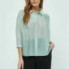 Minus Aneda 3/4 Sleeve- Overhemdblouse - Aqua Haze Blue -Minus Winkel 7eca1bfd16984206ae8c1767c2586cd8