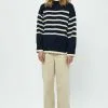 Minus Leonie Turtleneck- Trui - S Navy Stripe