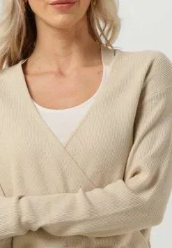 Minus Aline Wrap- M - Trui - Beige -Minus Winkel 803fd31790104afda8e45ee4a0554495