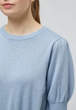 Minus Liva - T-Shirt Basic - Dusty Blue Melange -Minus Winkel 80d8018eb28e44609c069089cd18ed4b