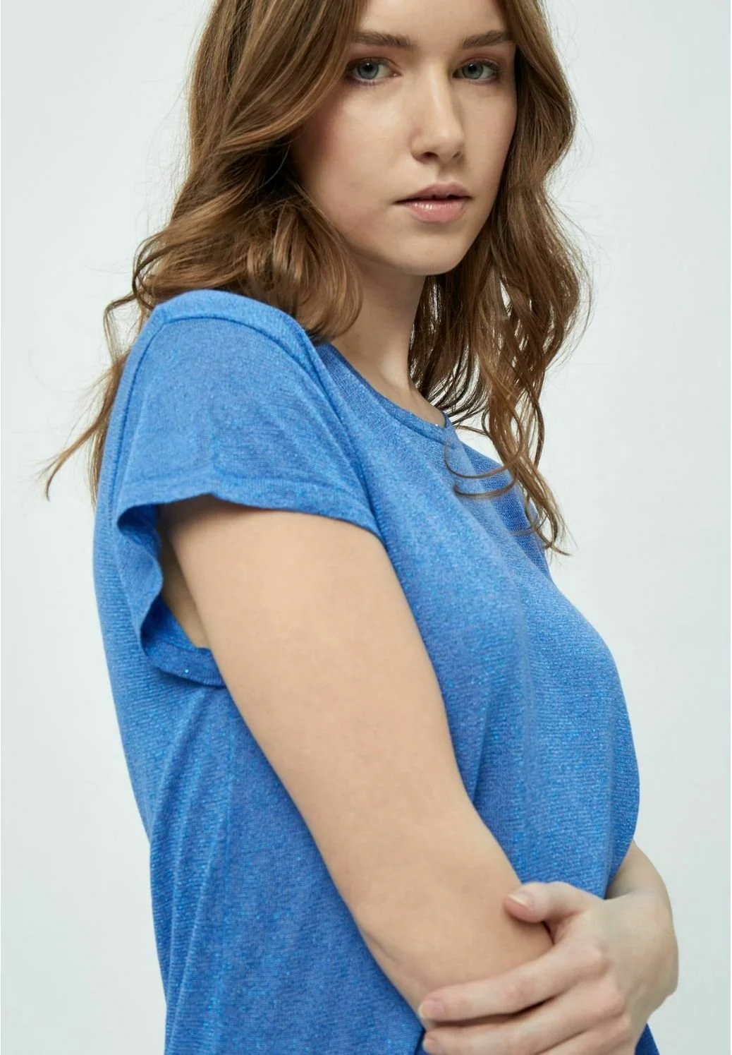 Minus Carlina - T-Shirt Basic - Regatta Blue Lurex 6 Minus Carlina - T-Shirt Basic - Regatta Blue Lurex - Afbeelding 4