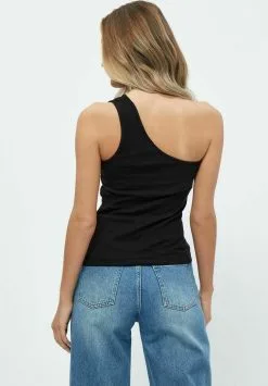Minus Mianna Gots One Shoulder - Top - Black -Minus Winkel 89dbaa41ff704b20b71df04c1c89bc45