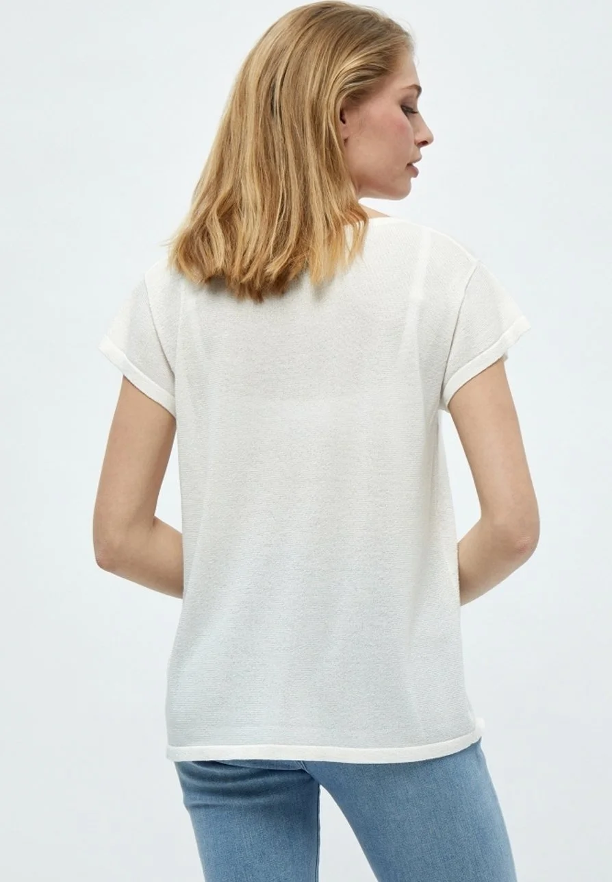 Minus Carlina- T-Shirt Basic - Off White 5 Minus Carlina- T-Shirt Basic - Off White - Afbeelding 3
