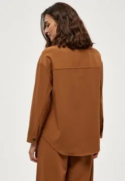 Minus Nagina- Overhemdblouse - Rustic Brown -Minus Winkel 8a6c90762420403b950788909df9049a