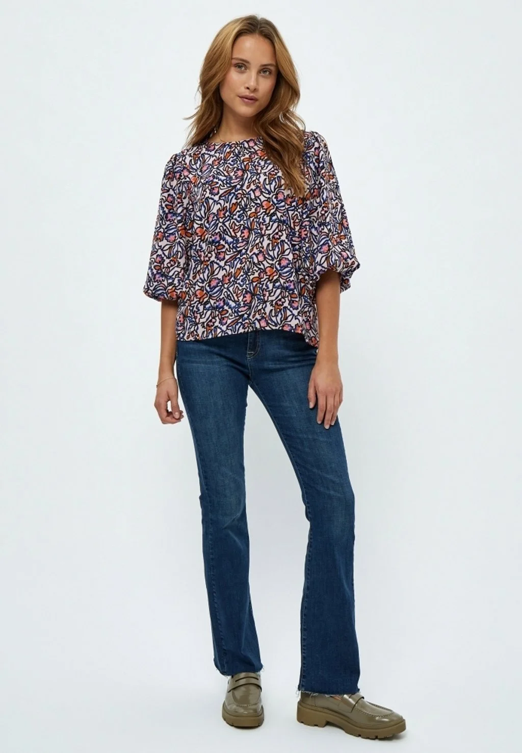 Minus Selia 3/4 Sleeve- Blouse - Ash Rose Print 4 Minus Selia 3/4 Sleeve- Blouse - Ash Rose Print - Afbeelding 2