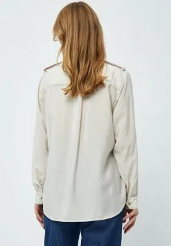 Minus Freyalina - Overhemdblouse - Light Birch -Minus Winkel 8bb04be11c1843a5a0a4fce5a3a7860d