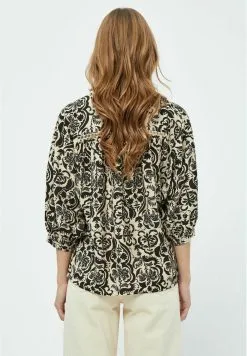 Minus Lizia 3/4 Sleeve 3 - Blouse - Sand /Gray Print -Minus Winkel 8c4e00c501674485a5fb3429a80f9cb9