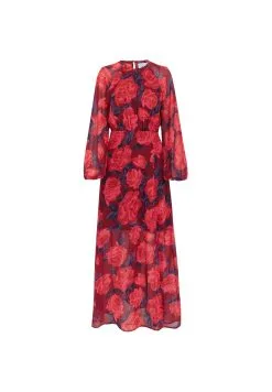 Minus Vistia- Maxi-Jurk - Pastel Red Rose Print 11 Minus Vistia- Maxi-Jurk - Pastel Red Rose Print -Minus Winkel 8e8cd56fe2b6448b845000f04b5e09fa
