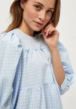 Minus Rowen - Jurk - Blue Checked -Minus Winkel 902263cf03d740dc8412f17623f367a7