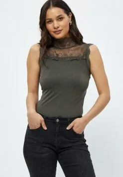 Minus Vanessa High Neck - Top - Beluga Green