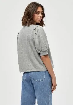 Minus Bisca- T-Shirt Print - Light Grey Melange -Minus Winkel 918ee224f53143f69e8c957e2096e6f3