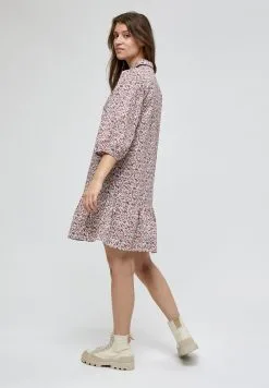 Minus Rasmina- Blousejurk - Pink Flower Print -Minus Winkel 91e9d30a1ca94cb7913a3824a81fc937