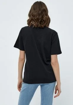 Minus Leti V-Neck Tee - T-Shirt Basic - Black -Minus Winkel 91f507b009674cb78d89704bc3b206d6