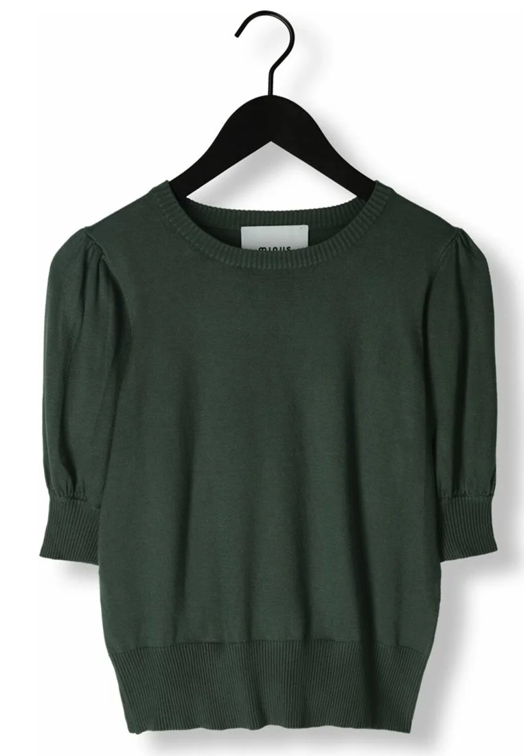 Minus Liva Puff Half Sleeve- T-Shirt Basic - Groen 6 Minus Liva Puff Half Sleeve- T-Shirt Basic - Groen - Afbeelding 4