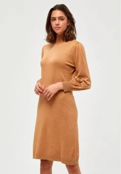 Minus Mersin Highneck - Etui-Jurk - Almond Melange