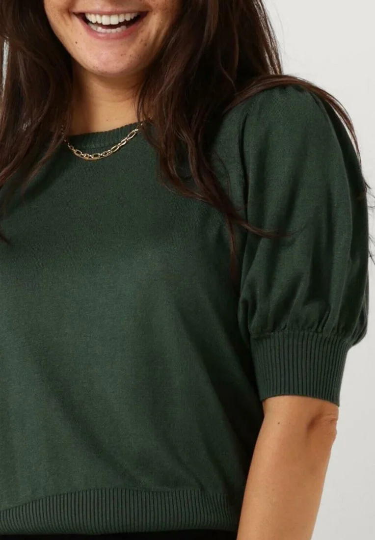Minus Liva Puff Half Sleeve- T-Shirt Basic - Groen 5 Minus Liva Puff Half Sleeve- T-Shirt Basic - Groen - Afbeelding 3
