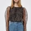 Minus Aria - Blouse - Dark Leo Print