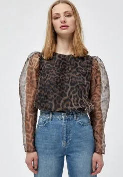 Minus Aria - Blouse - Dark Leo Print