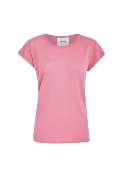 Minus Carlina- T-Shirt Basic - Pink Flamingo Lurex -Minus Winkel 9a816f822a2547abb424612c48c47e90