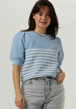 Minus Embia - T-Shirt Print - Lichtblauw