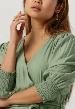 Minus Salmia Short 3/4 - Jurk - Groen -Minus Winkel a804194487a64bfb8391c1f0909f6084