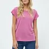 Minus Carlina- T-Shirt Basic - Super Pink Lurex