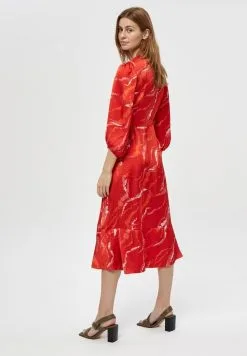Minus Serena - Jurk - Lava Red Graphic Print -Minus Winkel ab84b2311d884f24a0e5e834062a1869
