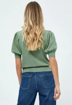 Minus Liva - T-Shirt Basic - Basil Green Melange -Minus Winkel ac998805345349a1808cbb097944d82d