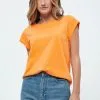 Minus Leti Tee - T-Shirt Basic - Orange Peel
