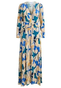 Minus Binna - Maxi-Jurk - Royal Blue Flower Print -Minus Winkel b12e582e151242c3a30380d276f058fc