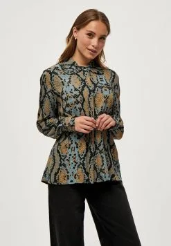 Minus Alyx - Overhemdblouse - Misty Blue Snake Print
