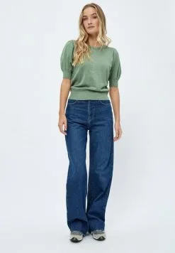 Minus Liva - T-Shirt Basic - Basil Green Melange -Minus Winkel b32315a5a4854eb0bb3025d86cf0285e