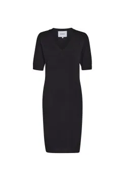 Minus Milla V Neck - Etui-Jurk - Black -Minus Winkel b3bae4b27dad4f9f8cedec1181a1613f