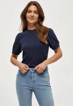 Minus Johanna- T-Shirt Basic - Dark Blue